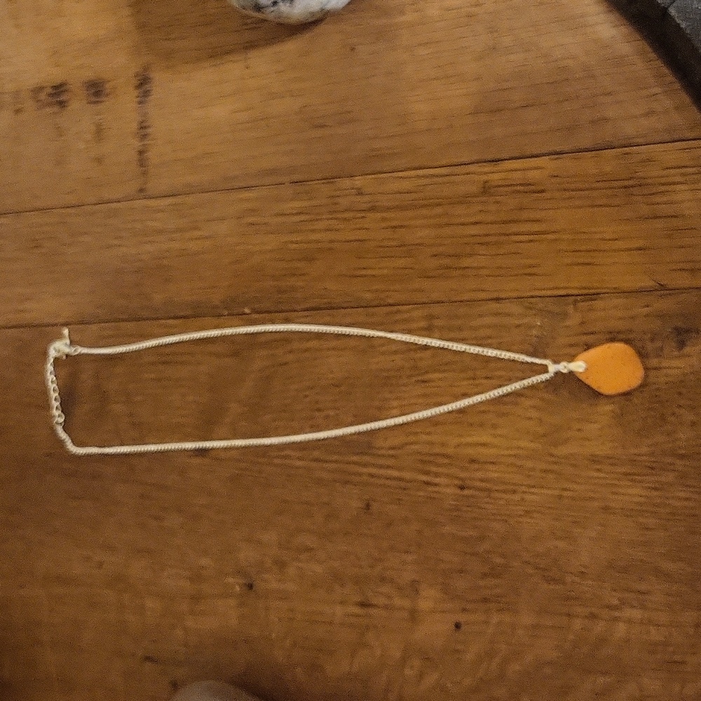 Handmade Necklace made from beach brick find!